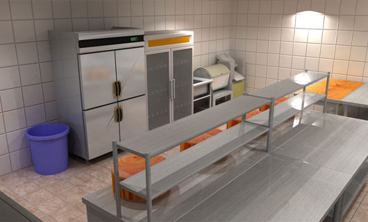 80人職工食堂廚房設(shè)備系統(tǒng)方案（配有效果圖）