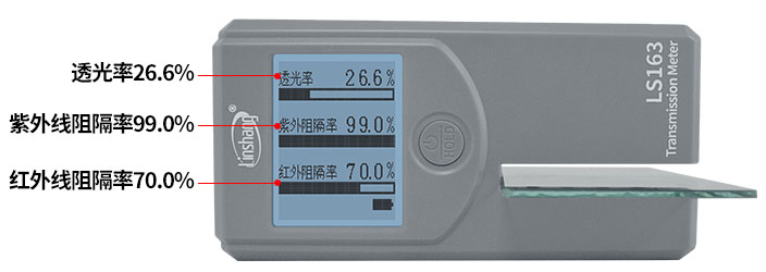 LS163太陽膜測(cè)試儀測(cè)試貼膜玻璃